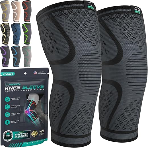 Modvel Compression Knee Brace 2 Pack: Ultimate Support for Active Lifestyles